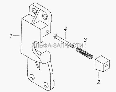 5320-6105035-10 Фиксатор замка левый  